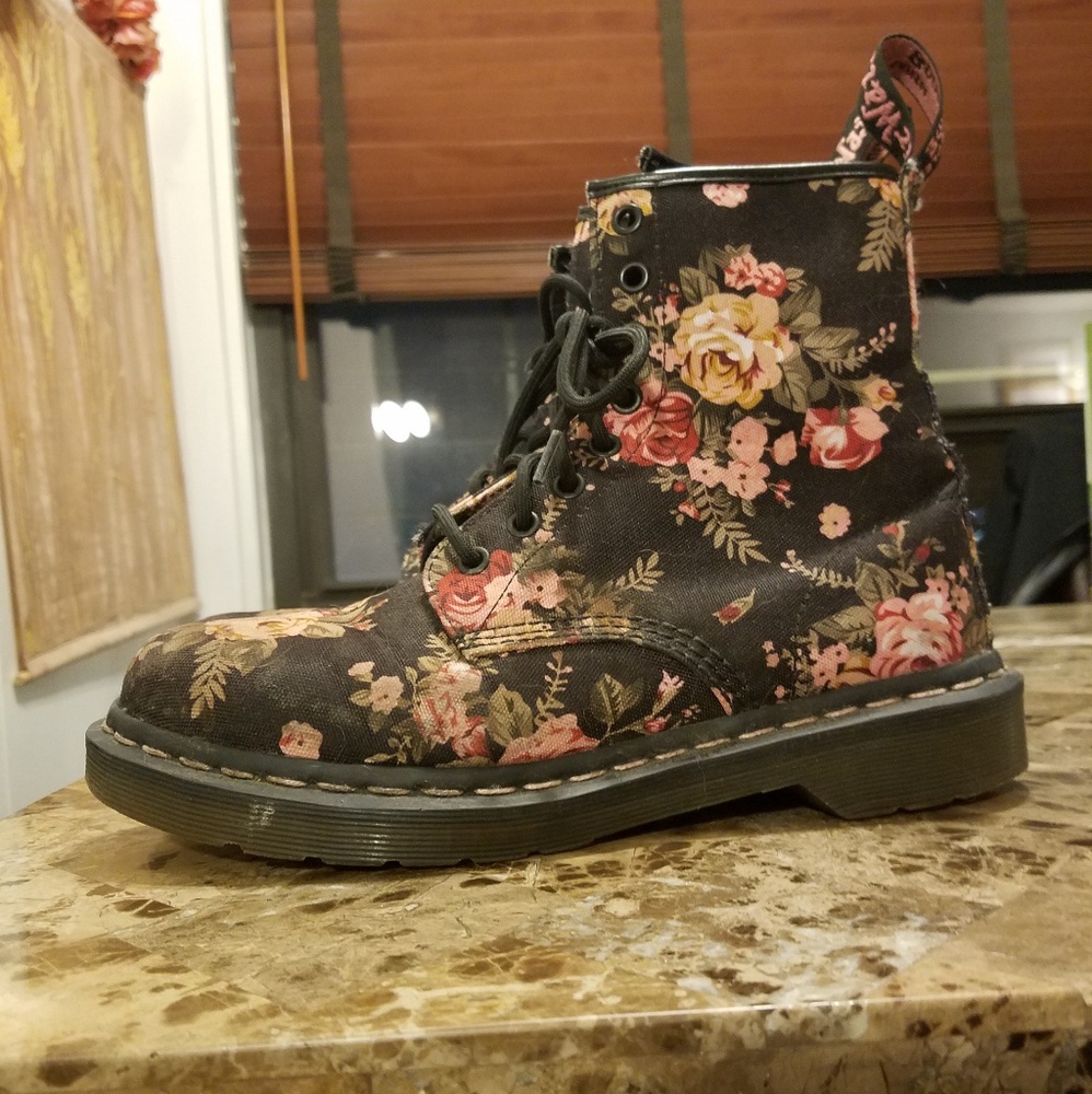 Rose Pattern Doc Martens